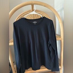 Abercrombie & Fitch Black Long-Sleeve Crew Tee